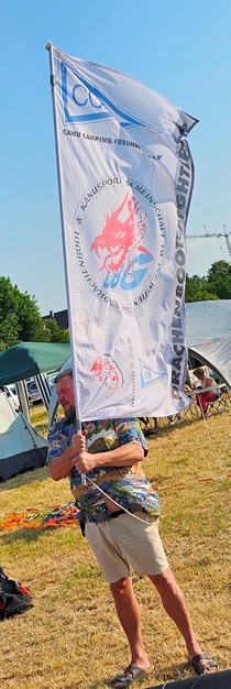 Flagge der Teams der Drachenboot- und Kanusportgemeinschaft DBG Witten